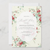 Shabby chic bloemen Vrijgezellenfeest Kaart (Voorkant)