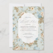 Shabby Chic bloemen Vrijgezellenfeest Kaart (Voorkant)