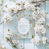 Shabby Chic bloemen Vrijgezellenfeest Kaart