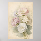  Shabby Chic Bloemen Wall Art Poster (Voorkant)