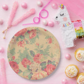 Shabby Chic  Bloemenland Frans Papieren Bordje (Feest)