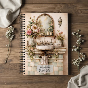 Shabby Chic Bloemige Badkamer Notitieboek