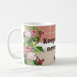 Shabby chic blooming flowers koffiemok