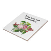 Shabby chic blooming flowers tegeltje (Zijkant)