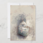 Shabby Chic Blue baby Baby shower Uitnodiging (Achterkant)