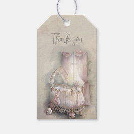 Shabby Chic Blue baby Gift Labels Cadeaulabel