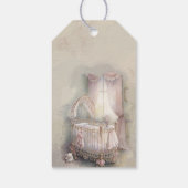 Shabby Chic Blue baby Gift Labels Cadeaulabel (Achterkant)