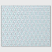 Shabby Chic Blue en Lila Damask Cadeaupapier (Vlak)
