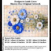 Shabby Chic Blue Ivory Mix Flowers FD7L Decoupage Tissuepapier