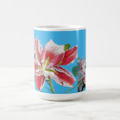 Shabby Chic  Blue Lily floral Girls Mok (Center)