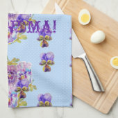 Shabby Chic Blue Love You Grandma Tea Towel Theedoek (Quarter Fold)