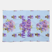 Shabby Chic Blue Love You Grandma Tea Towel Theedoek (Horizontaal)