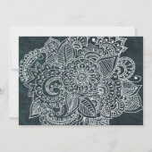 Shabby Chic Blue  Paisley Maid of Honor Kaart (Achterkant)