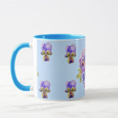Shabby Chic Blue Pansy Floral Polka Mok (Links)