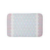 Shabby Chic Blue & Pink Damask Badmat (Voorkant)
