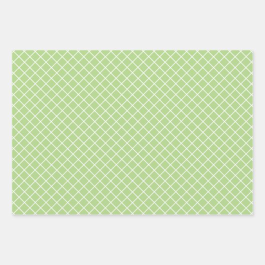 Shabby Chic Blue Pink Green Stripes Patroon Inpakpapier Vel (Voorkant 3)
