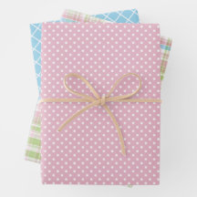 Shabby Chic Blue Pink Green Stripes Patroon