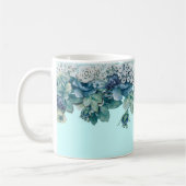 Shabby Chic  Blue Roos Coffee Mok (Links)