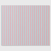 Shabby Chic Blue & Roze Striped Cadeaupapier (Vlak)