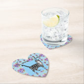 Shabby Chic Blue Stripe Tabby Cat Love Heart Kartonnen Onderzetters (Insitu)