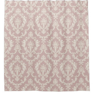 Shabby Chic Blush Angelic Damask Shower Curtain    Douchegordijn