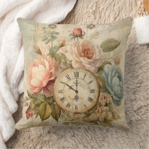 Shabby Chic  Blush Blue Rozen Bloemenklok