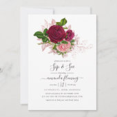  Shabby-Chic Blush en Bourgogne Sip en See Kaart (Voorkant)