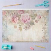  shabby chic blush Engels rozen ephemera Tissuepapier (Craft)