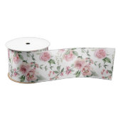 Shabby Chic Blush Pink Roses Eucalyptus Greenery Satijnen Lint (Spoel)