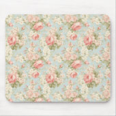 Shabby Chic  Blush Pink Roses Floral Muismat (Voorkant)