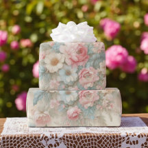 Shabby Chic Blush Pink Sage Green Boho Floral Roos