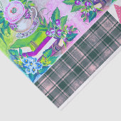 Shabby Chic Boek Thema Bloemen Weefsel Papier (Detail)