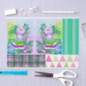 Shabby Chic Boek Thema Bloemen Weefsel Papier (Craft)