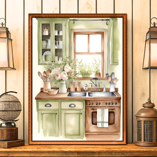  Shabby Chic Boerderij Keuken Wall Art Poster