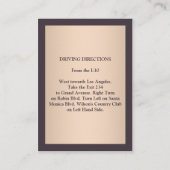 Shabby Chic Bohemian Driving Direction Kaart (Achterkant)