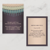 Shabby Chic Bohemian Driving Direction Kaart (Voorkant / Achterkant)