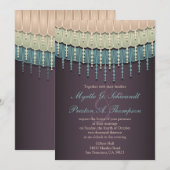 Shabby Chic Bohemian Wedding Invitations Kaart (Voorkant / Achterkant)