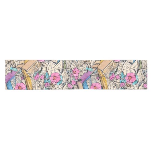 Shabby Chic Book Illustrator Table Runner Korte Tafelloper (Horizontaal)