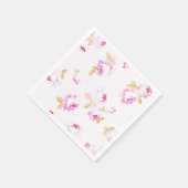 Shabby Chic Bord Roze Rose Papier Servet (Hoek)