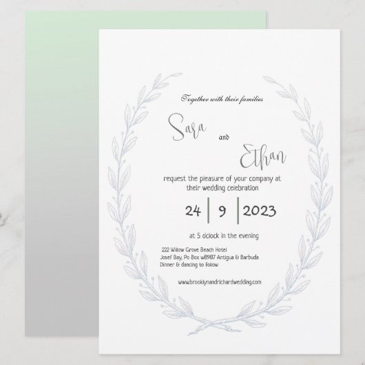 Shabby Chic Botanical, WildFlower, Romantic (Voorkant / Achterkant)