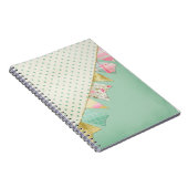 Shabby Chic Boutique Bunting in Pink, Mint & Gold Notitieboek (Rechterzijde)