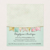 Shabby Chic Boutique Bunting in Roze Dank je Kaart (Binnenkant ongevouwen)