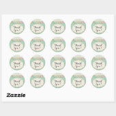 Shabby Chic Boutique Bunting in Roze Dank je Ronde Sticker (Vel)