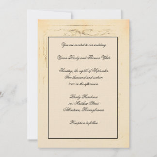 Shabby Chic Bow Wedding Invitation Kaart