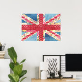 Shabby Chic | Britse vlag Poster (Thuiskantoor)