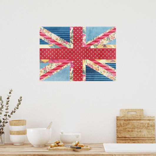  Shabby Chic | Britse vlag Poster (Keuken)