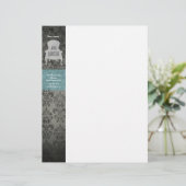 Shabby Chic Brocade-voorzitter Letterhead Briefhoofd (Staand voorkant)