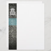 Shabby Chic Brocade-voorzitter Letterhead Briefhoofd (Voorkant / Achterkant)