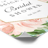Shabby Chic Bruiloft Feest Welkomstbord Poster (Hoek)
