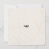 Shabby Chic bruiloft geperste bloemen Save The Date (Achterkant)